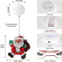 Santa Claus Sicker LED svjetiljka za usisavanje lampica Visoki niz svjetla Božićni viseći LED svjetla-PoweredWotloototo