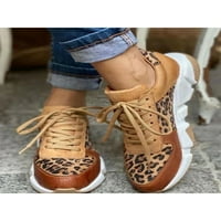 Žene Leopard Print tenisice Udobno nisko vrhovne čipke UP Comfort Casual Cipele Hodanje