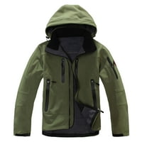 Unizirana jakna za zimsku kapuljaču za zimsku kapuljaču vodootporni kaput za skijanje, zeleno