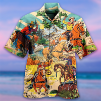 Havajska majica za muškarce 3D Print Kratki rukav Kubanske vrhove Overselizirani brtvi na plaži Nosite