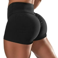 JPGIF Womens Sexy Ruched guza za podizanje teretane Hlače Visoko stručni plijen joga kratke hlače Trčanje