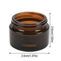 Lovehome prazna amber staklena boca prazan spremnik za punjenje smeđa staklena posuda sa poklopcem i oblogom prozirnim tegle od 6