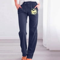 Besplatna dostava zzwxwb posteljina hlače za žene odobrenje moda Žene Halloween casual solid color bundeve