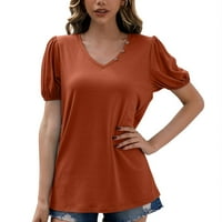 Visoke žene Žene vrhunske bluze za vrat dugačke boje s punim rukavima TOP majica kratki modni casual