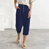 MAFYTYTPR Capris hlače za žene plus veličina na prodaju Ženska modna boja čvrsta boja Udobni povremeni