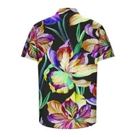 Muške havajske majice kratki rukav grafički print casual tropske majice na plaži MULTICOLOR MINS MING M