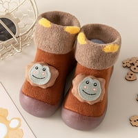 Eczipvz Toddler Cipele Toddle obuće Zimske male cipele Mekano dno unutarnje klizne tople crtane životinjske