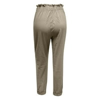 Cacommmark Pi Capris teretni hlače za žene plus veličine Žene Ljeto Ležerne prilike Labavi pamuk i posteljina