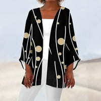Umitay ženska casual moda retro tiskana lagana jakna od srednjeg duljina Cardigan