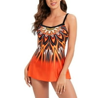 Ženski modni remen za rezanje, kostim kupaći kostim kostim, narančasti, s