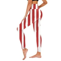 Riforla Hlače za žene Dan nezavisnosti za ženske američke 4. srpnja gamaše hlače za jogu trčeći pilates