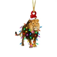 SUNISERY ORNAment božićnog stabla, akrilni ukras za životinje Božićni viseći ukras prijenosni sezonski