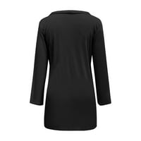 Lagani džemperi za žene Ljeto stabilno žensko otvoreno prednje lagane kardigan dugi rukav s dugim rukavima dolje labava odjeća crna xl