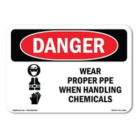Znak opasnosti - nosite pravilni OZN prilikom rukovanja hemikalijama