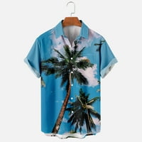 Muške havajske košulje kratki rukav Aloha majica za muškarce casual gumb dolje tropska havajska majica