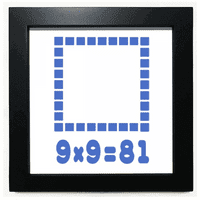 Kvadratna područja Plava ilustracija Uzorak Crni kvadratni okvir Zidna zidna tabla