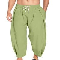 Muške pamučne patvene pantalone elastičnih struka casual jogger joga hlače