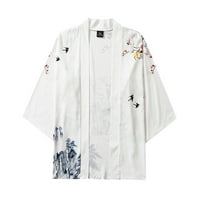 Prednji stil Japanski ispis Prekrivač muške labave kardiganske rukavice povremene majice