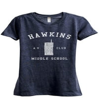 Hawkins srednja škola Ženska moda opuštena majica Tee Heather Navy Veliki