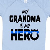 Inktastic moja baka je moj herojski policajac Porodični poklon dječaka za bebe ili dječji bod