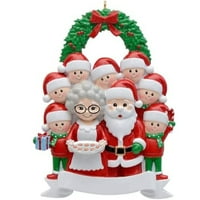 Božićni privjesci za stražnje ogledalo Santa Claus Obiteljski plastični privjesak Oznaka Xmas Tree Dekors