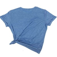 Osnovni tinejdžeri za žene Ljeto Trendy Casual Short rukav T-majice Jesen Suncokret Print Okrugli izrez