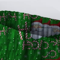 Hanas Hlače žene Modni Božićni santa Claus Snowmen Print Casual Loose hlače plus veličina labave hlače
