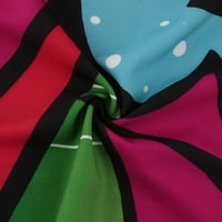 〖Roliyen〗 Maxi haljine za žene modni cvjetni print casual dugih rukava O-izrez labave haljine dužine