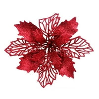 6.3in Umjetni cvijet Poinsettia Božićni cvjetovi ukrasi Božićna stabla ukrasi za Xmas vjenčani vijenac