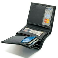 Blokiranje muških novčanika Dodatni kapacitet Multi lična karta Center Flap Trifold
