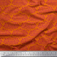 Soimoi narančasta pamučna tkanina tkanina filigrana Damask Ispis tkanina sa širokim dvorištem