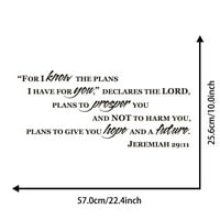 JEREMIAH 29: Jer znam planove za vas Biblijski stih zidne naljepnice