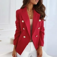 Zimska prodaja Women's Plus size Sile Satin jakna Svečani kardigan džepovi Radni kaput