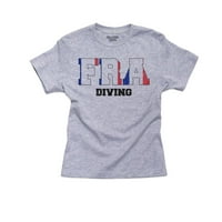 Francuska Ronjenje - Olimpijske igre - Rio - Pamučna majica za zastavu Djevojku siva majica