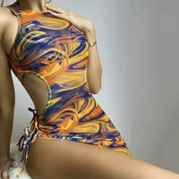 Leey-World Thong bikini kupaći kostimi za kupaći kostim s niskim strukom Push Gore Halter Dva kupa za