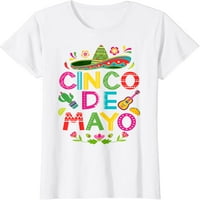 Ženska Cinco de Mayo za žensku majicu Dječja majica Fiesta Cactus majica Bijeli Tee