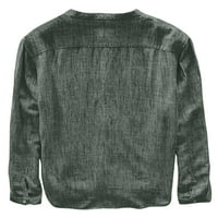 Glookwis muški pulover s dugim rukavima Redovna fit majica casual modna bluza pune boje visokih majica