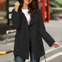 Bluze za žene Ležeran dugi kaput s vodootpornim kaputom modne zimske rovove kaputi na kaputice Moda