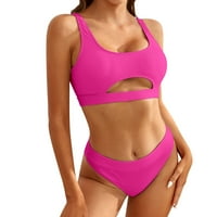 Žene kupaćih kostima Žene Veliki bikini odijelo Dvije pune boje modne plaže Bikini kupaći kostim plus