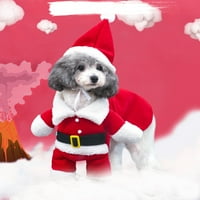 Jedan otvor Božićni pas kostim santa claus oblika party Novogodišnja odjeća