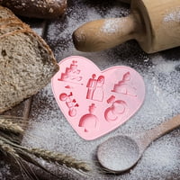 Kalup za kalup Valentinovo sa malim ljubavlju Vjenčani tematski silikonski čokoladni alat za pečenje
