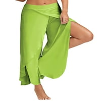 Niveer žene joga hlače Čvrsto boje palazzo pant široke noge pantalone od labavih dna visokog struka