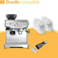 Zamjenski filtri za vodu za ugljen Kompatibilan sa Breville BWF - Filteri za aktivirani drveni ugljeni za sve Breville aparat za kavu i Breville Espresso mašine