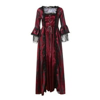 Yanhoo Srednjovjekovna kraljica kostimi Žene Viktorijanska princeza Ball haljina haljina Halloween Gothic