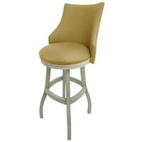 Tobias dizajnira Bellissima 34 okretni drva dodatna visoka barska stolica u preplanulim bijelim