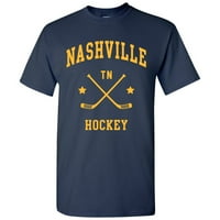 Nashville Klasični hokejski luk - Majica sportskog tima - Velika - mornarica