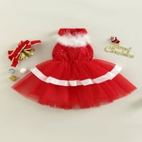 Toddler Baby Girg Božićne haljine haljina bez rukava haljina bez rukava