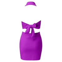 Ženska rever-bez rukava i suknja Postavite čvrste boje Postavite dva seta, kupite jednu ili dvije veličine