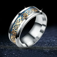 Prstenovi za žene Titanium čelični zmajski prsten sa srebrnim zlatnim zmajnim prstenom od nehrđajućeg
