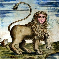 Manticore, legendarni plakat stvorenja Ispis izvora nauke